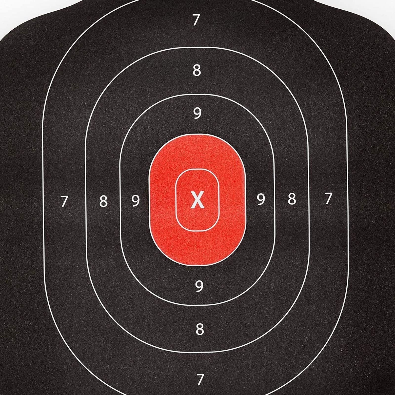 Juvale Paper Shooting Targets for Shooting Range - 50 Pack, 14 x 22 in, Silhouette & Red Bullseye - Pistol Targets