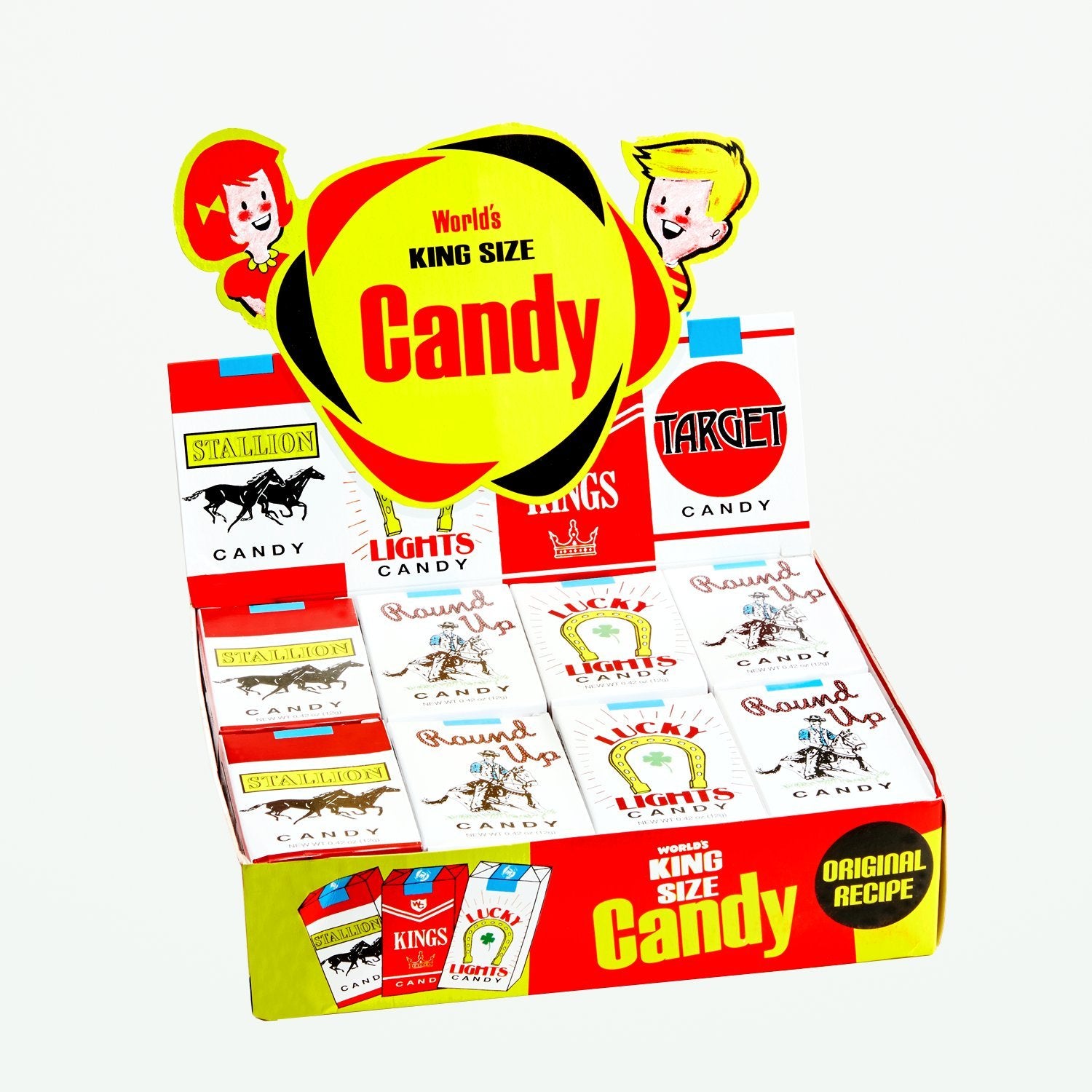World's King Size Candy 'Cigarettes',0.01 oz,24 Case