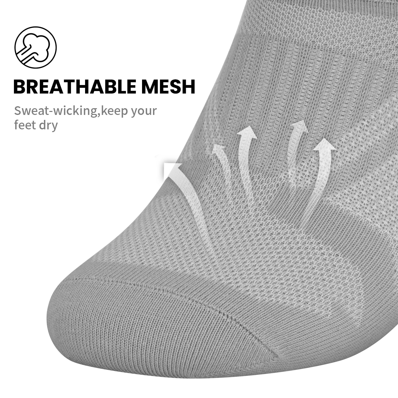 wernies No Show Socks for Women - 8 Pairs Low Cut Invisible Casual Short Ankle Socks for women Black/White/Gray 5-8