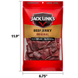 Jack Link's Beef Jerky, Original – Great Everyday Snack, 10g of Protein and 80 Calories, Made with 100% Beef – 96% Fat Free, No Added MSG** – 9 Oz. (Pack of 2)