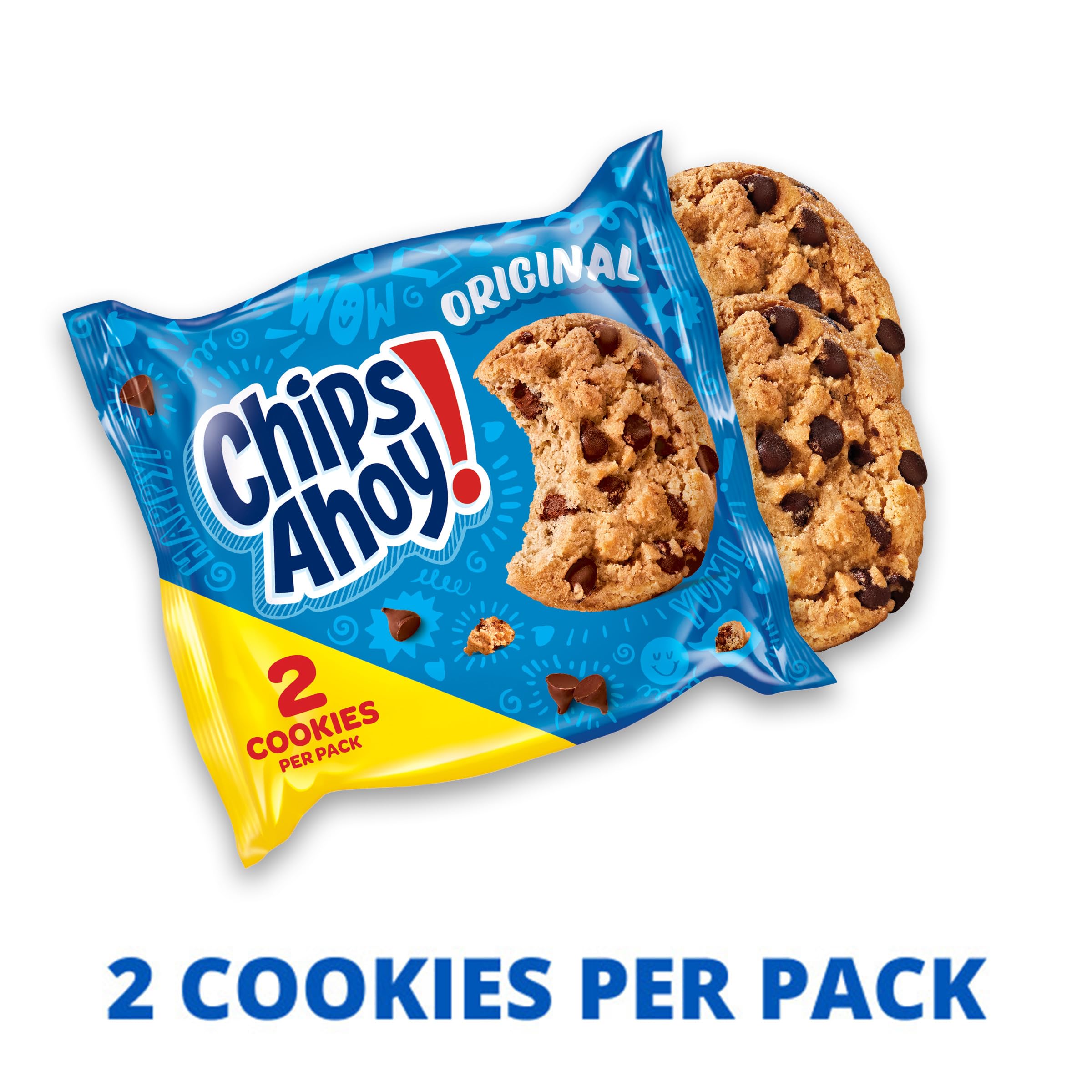 CHIPS AHOY! Original Chocolate Chip Cookies, 20 Snack Packs (2 Cookies Per Pack)