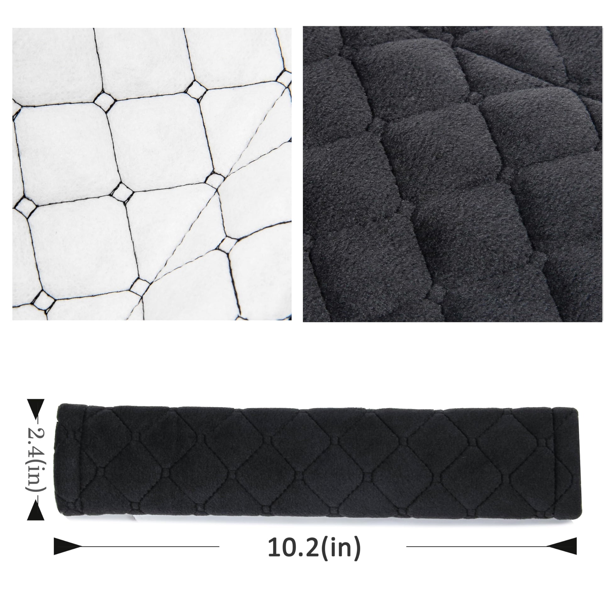 Amooca Soft Auto Seat Belt Cover Seatbelt Shoulder Pad 2 PCS for a More Comfortable Driving Compatible with All Cars and Backpack Black