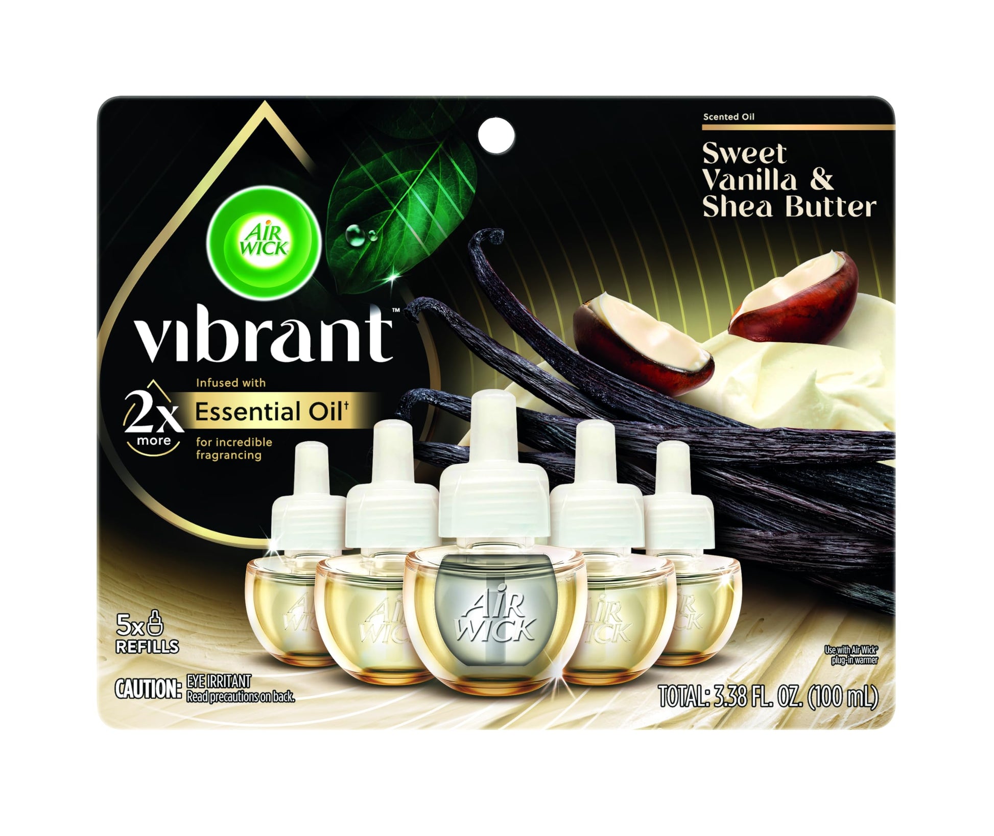 Air Wick Plug in Scented Oil Refill, 5ct, White Sage & Mahogany, Air Freshener, Essential Oils