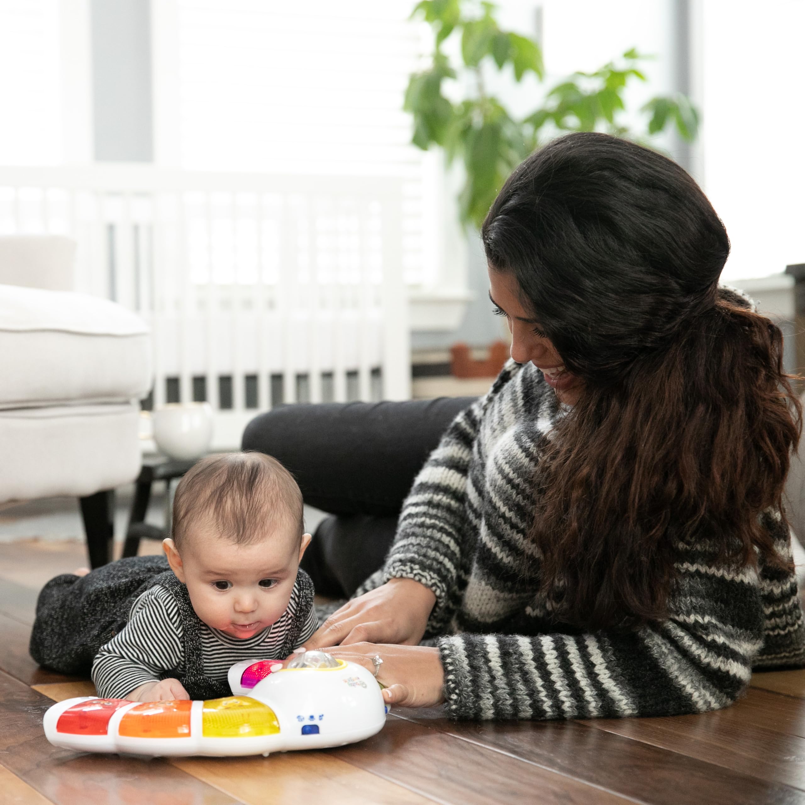 Baby Einstein Glow & Discover Light Bar Musical Activity Station and Tummy Time Toy, Montessori Cause and Effect Early Learning for 3-36 months
