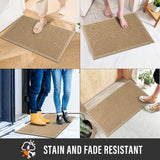 HIYARD Sturdy Front Door Mat, Absorbent Muddy Dirt Resist Welcome Door Mats Outdoor Indoor, Stain and Fade Resistant, Non-Slip Backing Entry Mat Low Profile Doormat for Entryway, 29×17, Beige