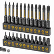 Amartisan Torx Bit Set, 24-Piece S2 Steel, 1" & 2.3" Long T5 - T40, Security, Tamper Resistant Fastener Drive Bit