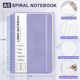 ABERLLS Pink Lined Spiral Journal Notebook with 160 Pages, 8×5.7in, A5 Spiral Notebook, Journaling Notebooks for Work, School, Women, Men, College Ruled Spiral Notebook, Hardcover Leather Journals