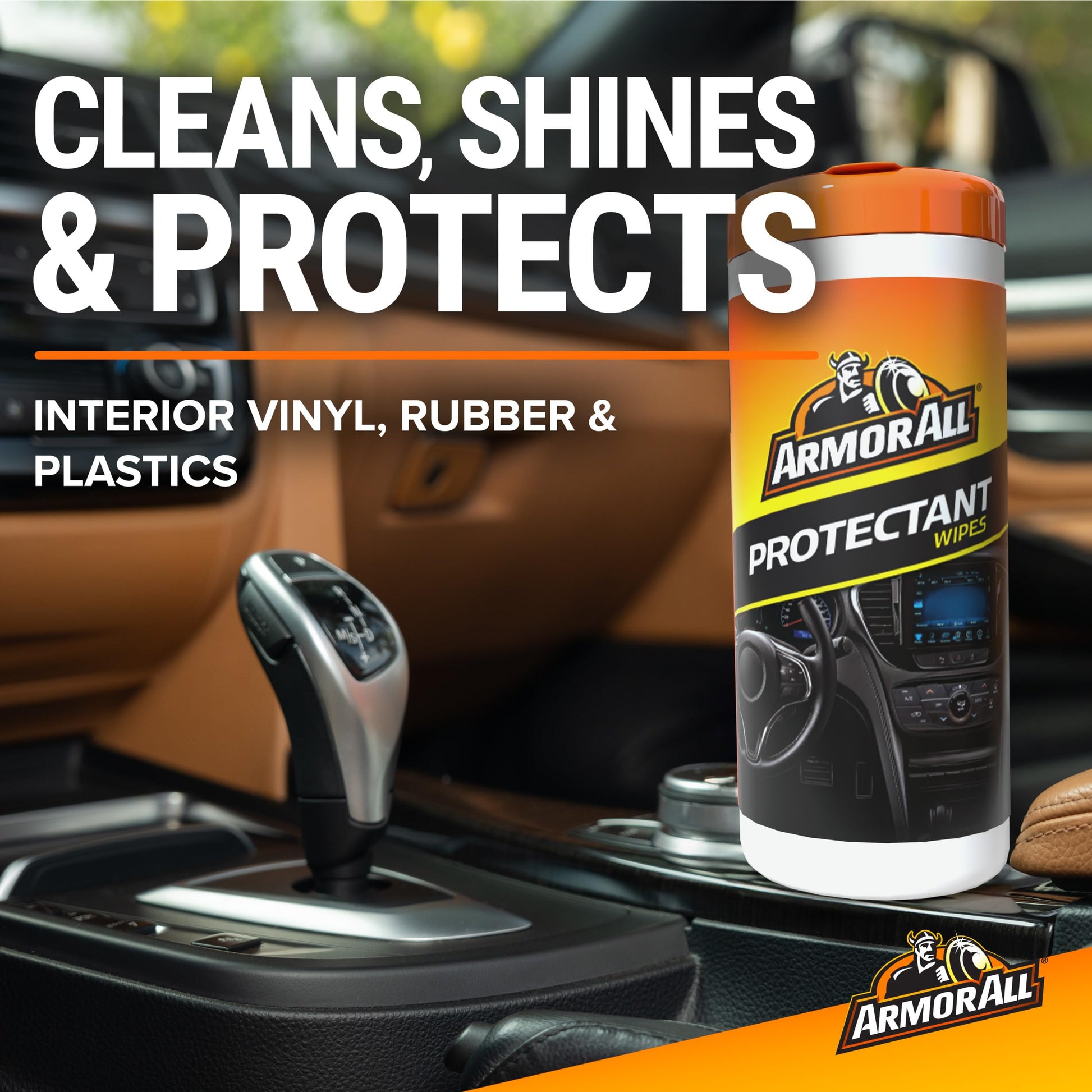 Original Protectant Wipes by Armor All, Car Interior Cleaner Wipes with UV Protection to Fight Cracking & Fading, 30 Count