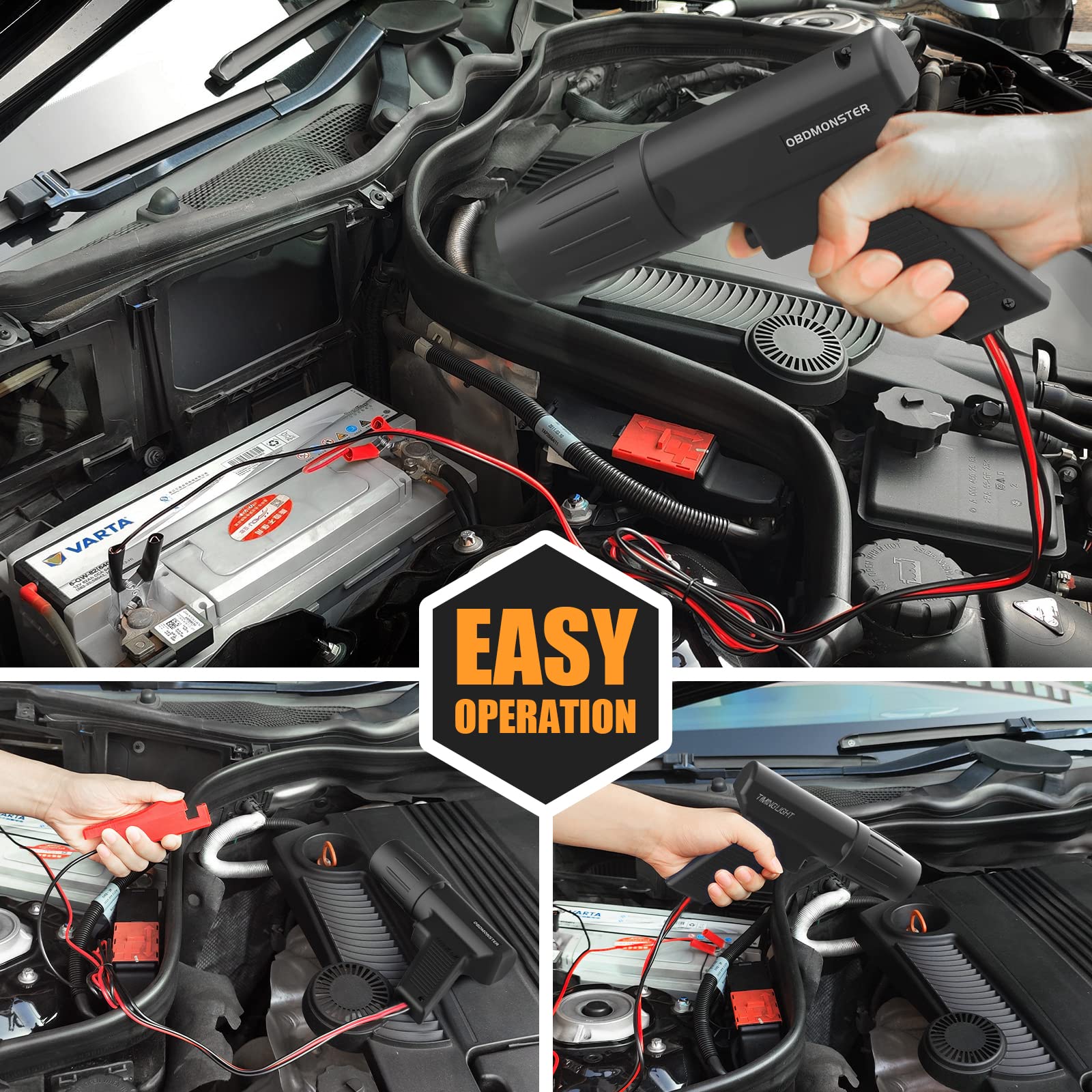 Automotive Timing Light 12V, Inductive Ignition Timing Light Gun for 2&4 Stroke Petrol Engine for Old Classical Car Motorcycle