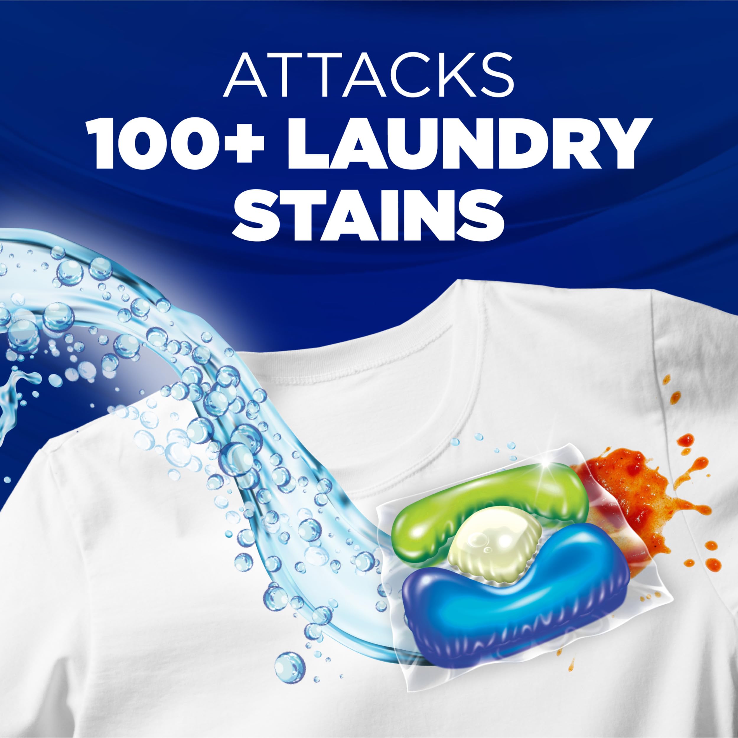 Arm & Hammer Plus OxiClean 5-in-1 Laundry Detergent Power Paks, 42 Count (Packaging may vary)