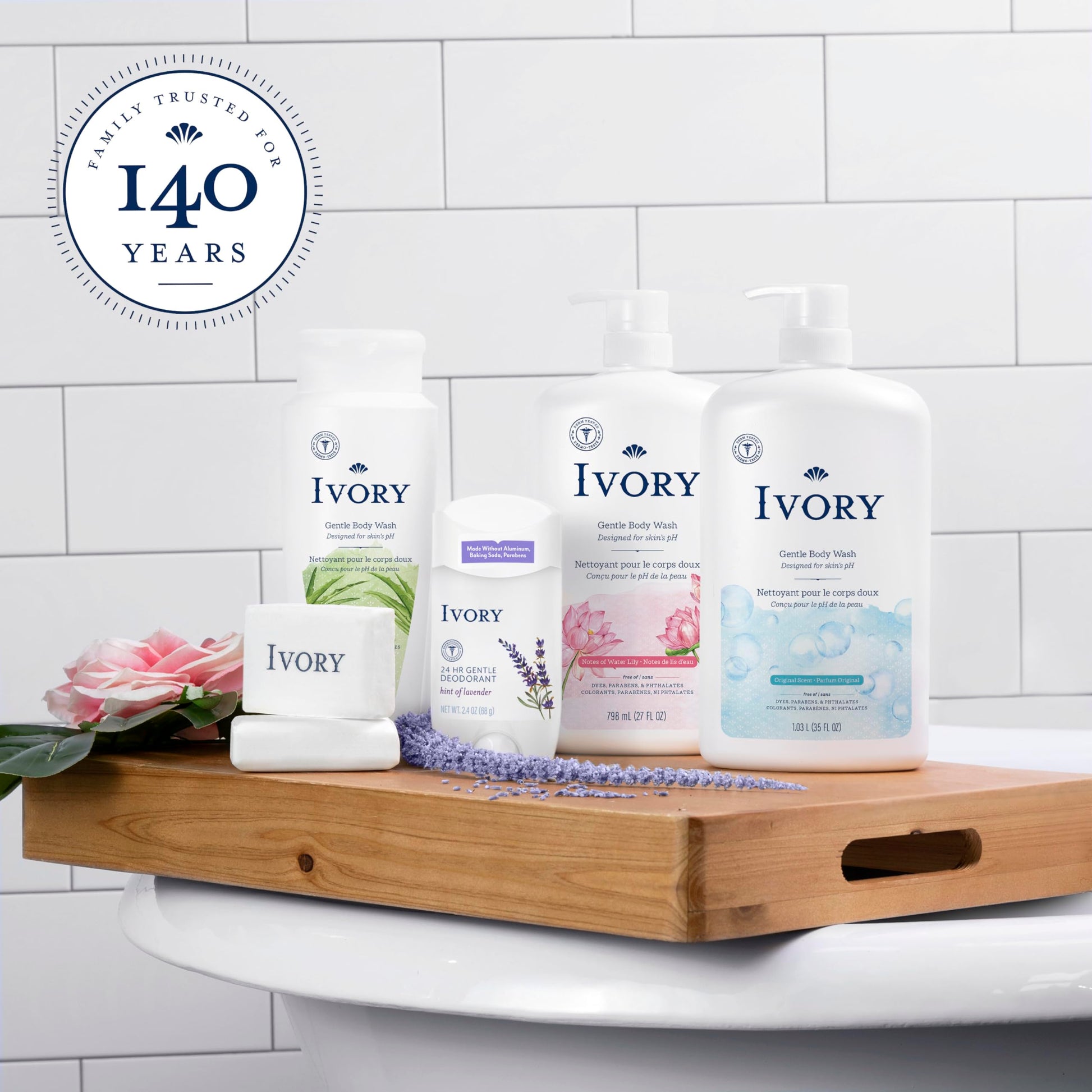 Ivory Body Wash, Designed for the Whole Family, Gentle Formula, Free of Dyes Heavy Perfumes Parabens Phthalates & Silicones, Original Scent, 35 oz