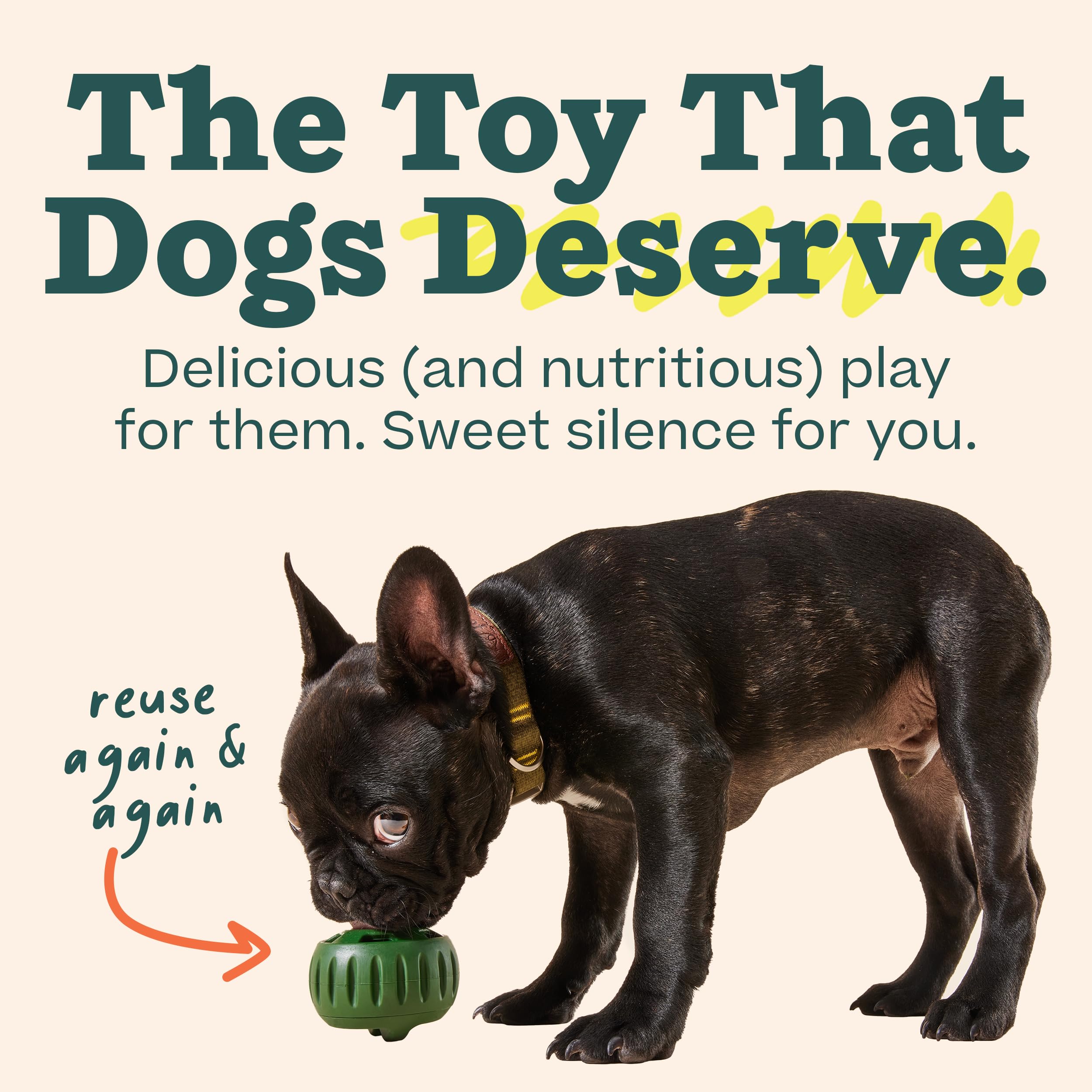 WOOF Pupsicle - Long-Lasting Interactive Dog Toy to Keep Your Pup Distracted - Safe for Dogs - Low-Mess Design - Dog Toys for Small Dogs 10-25 lbs