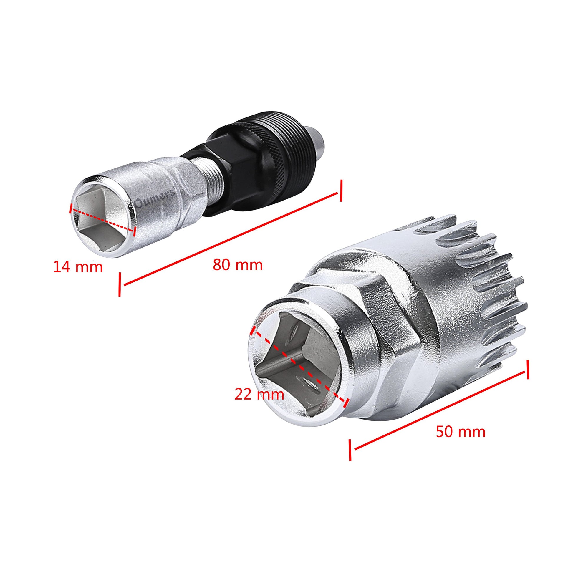 Oumers Bike Crank Extractor/Arm Remover and Bottom Bracket Remover with 16mm Spanner/Wrench. Professional Bicycle Repair Tool Kit