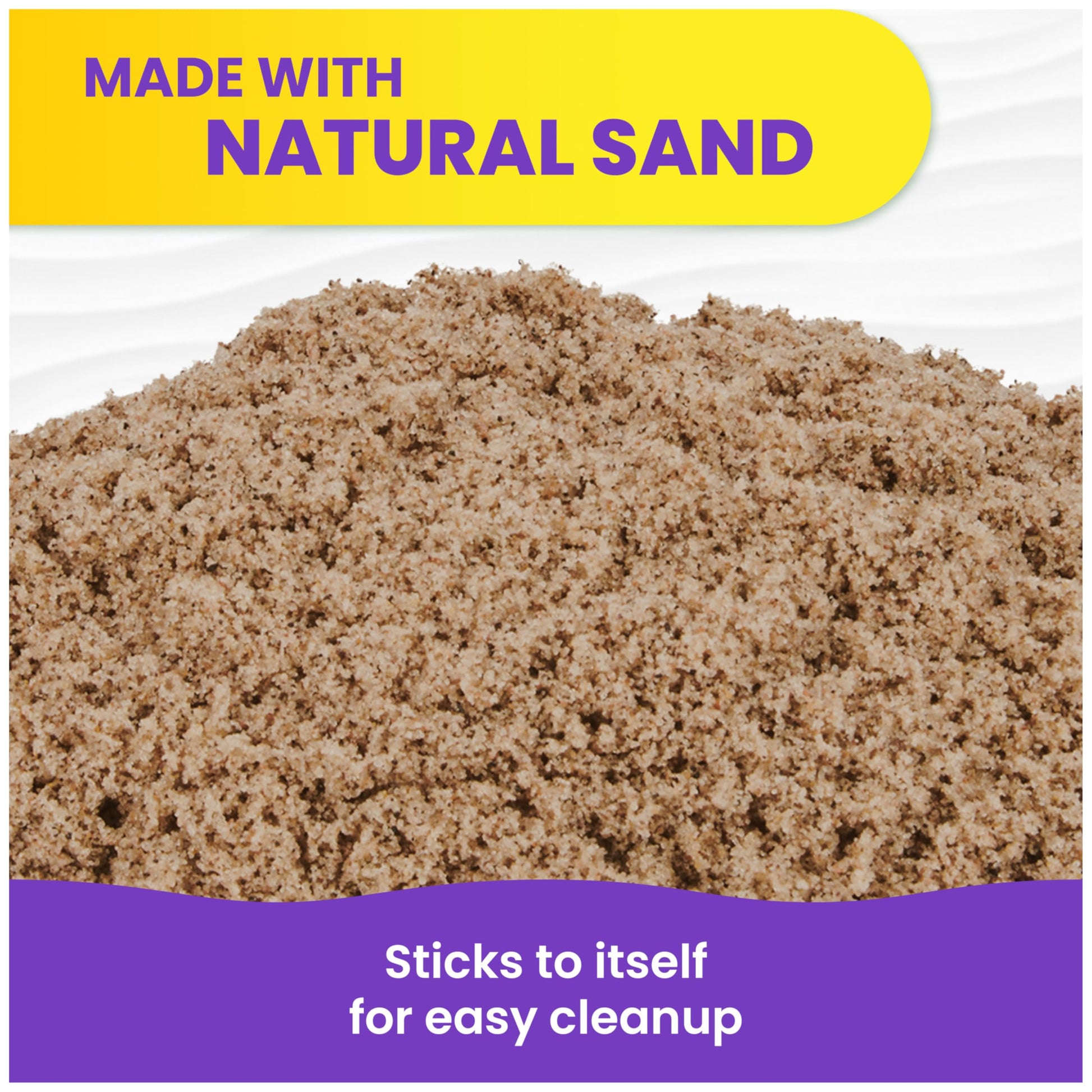 Kinetic Sand, 3.25lbs Beach Play Sand, Moldable Sensory Toys for Kids, Resealable Bag (Packaging May Vary), for Ages 3 and up