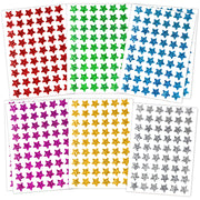 1620 Pack, 6 Colors, Holographic Small Star Stickers for Kids Reward, Behavior Chart, School Classroom Student Teacher Supplies, 0.6" Diameter