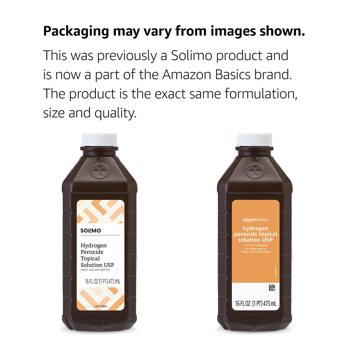 Amazon Basics – Wasserstoffperoxid Lösung USP, 473 ml (12 Stück) (vormals Solimo)