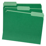 Amazon Basics File Folders, Letter Size, 1/3 Cut Tab, Bright Green, 36-Pack