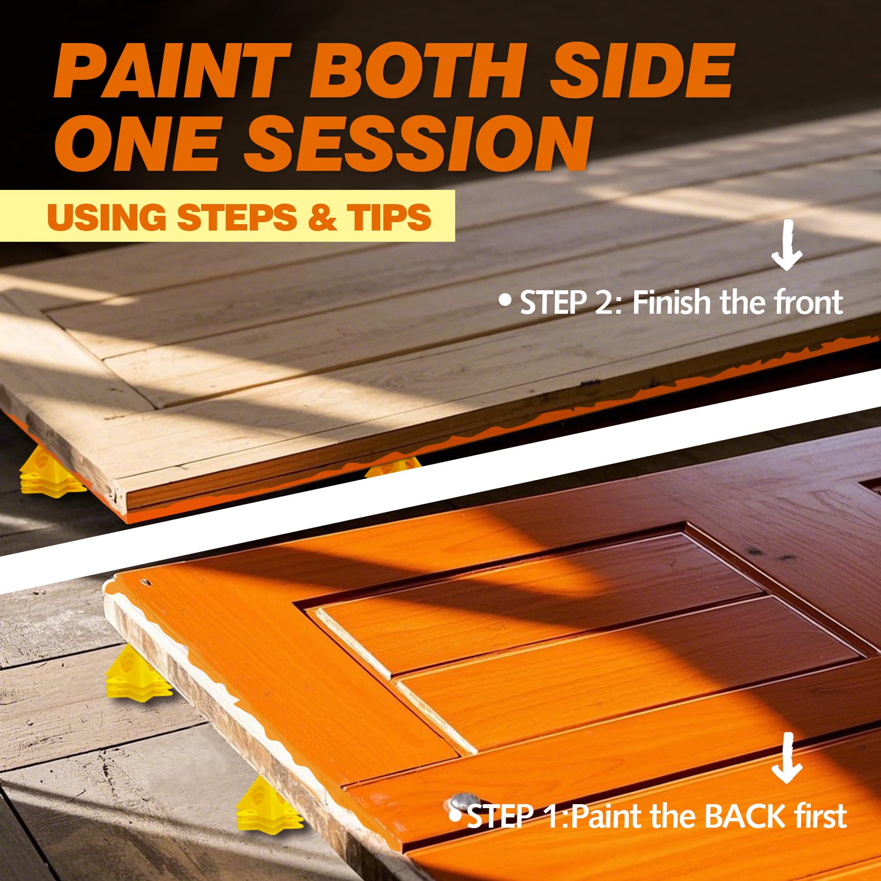 KATA Painters Painting Pyramid Stands: 36pcs Cabinet Doors Risers & Painting - Paint Triangle Stands Mini Cones Tripods for Canvas Support & Pouring - Art DIY Projects Household Essemtials