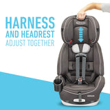 Graco Grows4Me 4-in-1 Car Seat, Convertible Infant to Toddler Car Seat and Booster, West Point Design, for 10 Years of Safe, Comfortable Journeys