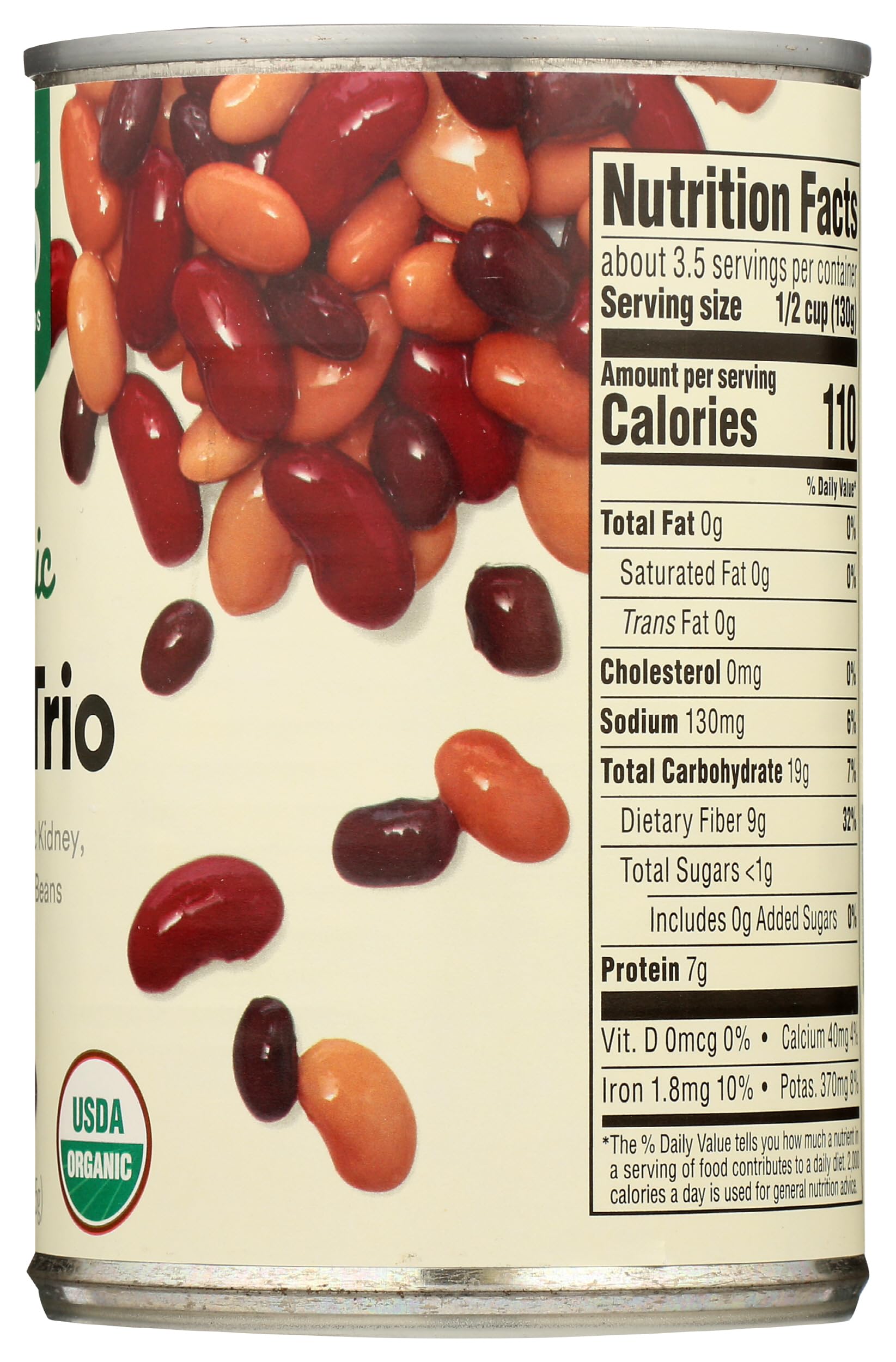 365 by Whole Foods Market, Organic Bean Trio (Kidney, Pinto, & Black Beans), 15 Ounce