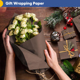 Vanhench Brown Wrapping Paper, Craft Paper, Kraft Paper 17.5"x 1200"(100'), Gift Wrapping Bulletin Board Arts & Crafts, Bouquet Flower Table Covering Poster Packing Shipping Moving Supplies 70GSM 50LB