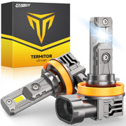 FAHREN Upgraded H11/H9/H8 Bulb, 20000LM 600% Ultra-Bright Real 1:1 Mini Size H11, 6500K Cool White H11 Fog light, Quick Install No Adapter Needed, Pack of 2