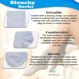 Winterlace 3 Pairs Slouch Socks for Women, Soft Extra Long Scrunch Knee High Sock, Bulk Pack