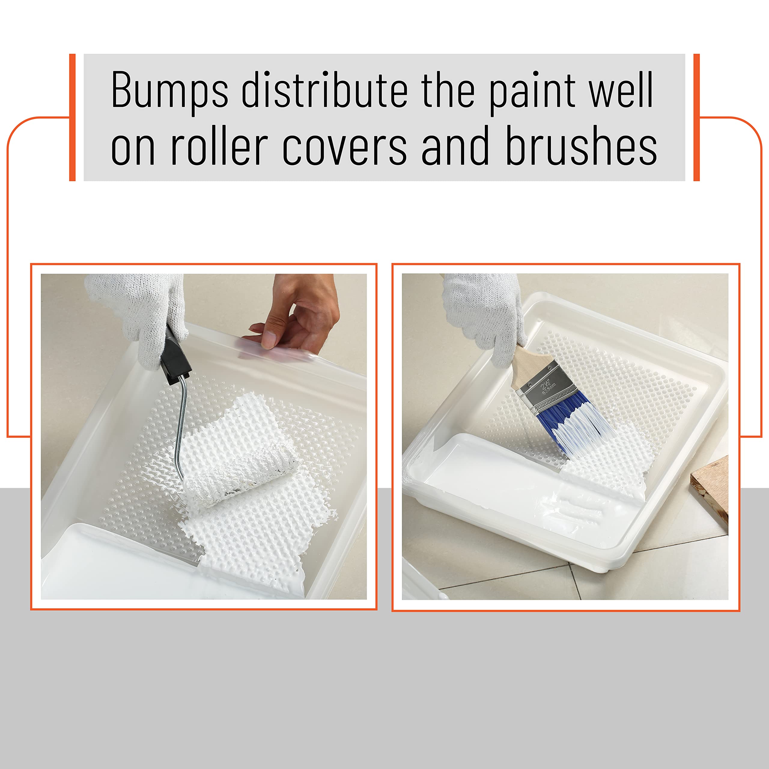Bates- Paint Tray Liner, 9 Inch, 10 Pack, Paint Roller Tray, Disposable Plastic Paint Trays, Paint Pans Trays, Paint Supplies for House Painting, Roller Tray