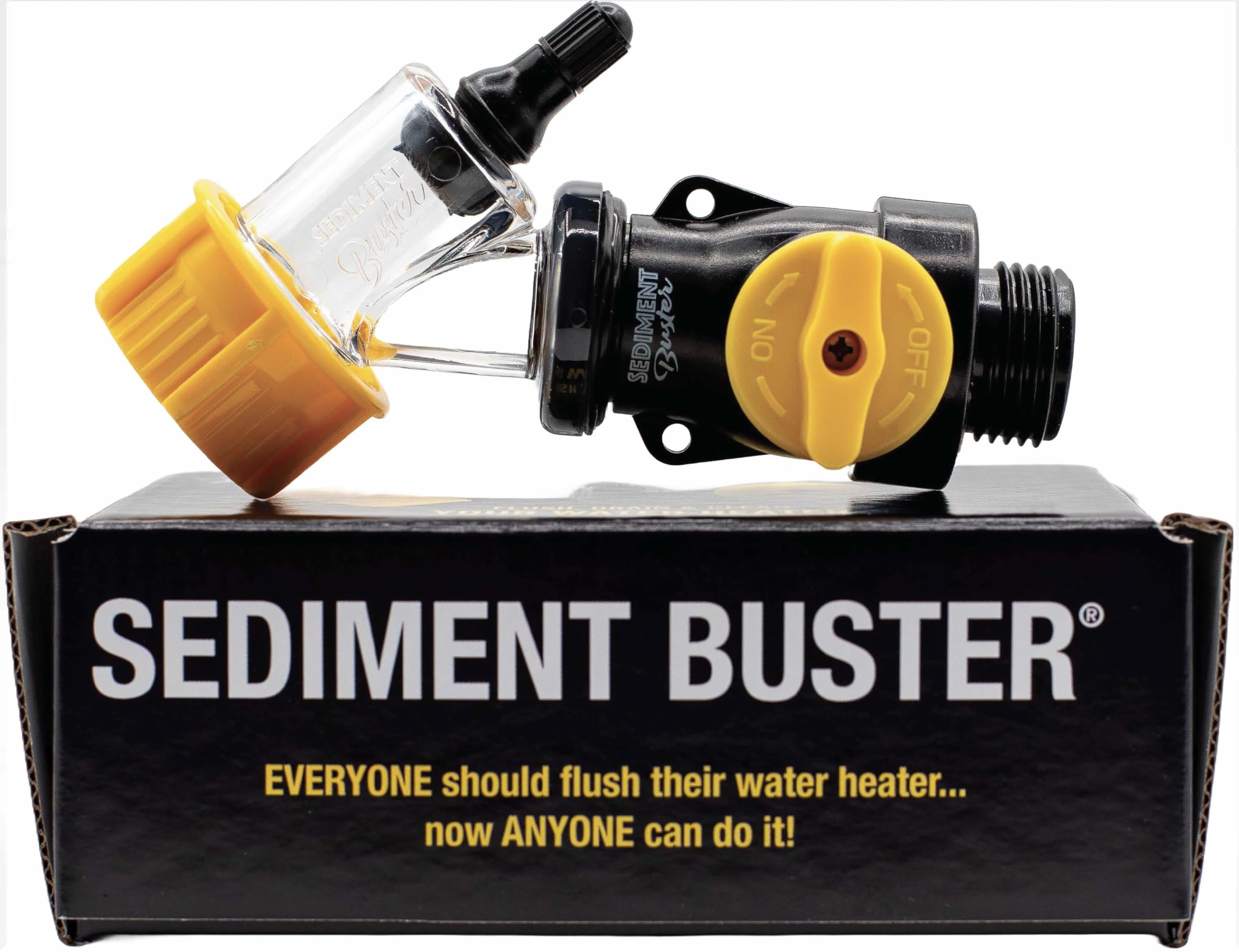 Sediment Buster - Water Heater Tool UL Verified V699054 - Flushes, Cleans, Drains, Breaks Up Sediment Clogs from Electric or Gas Water Heaters - Easy to Use