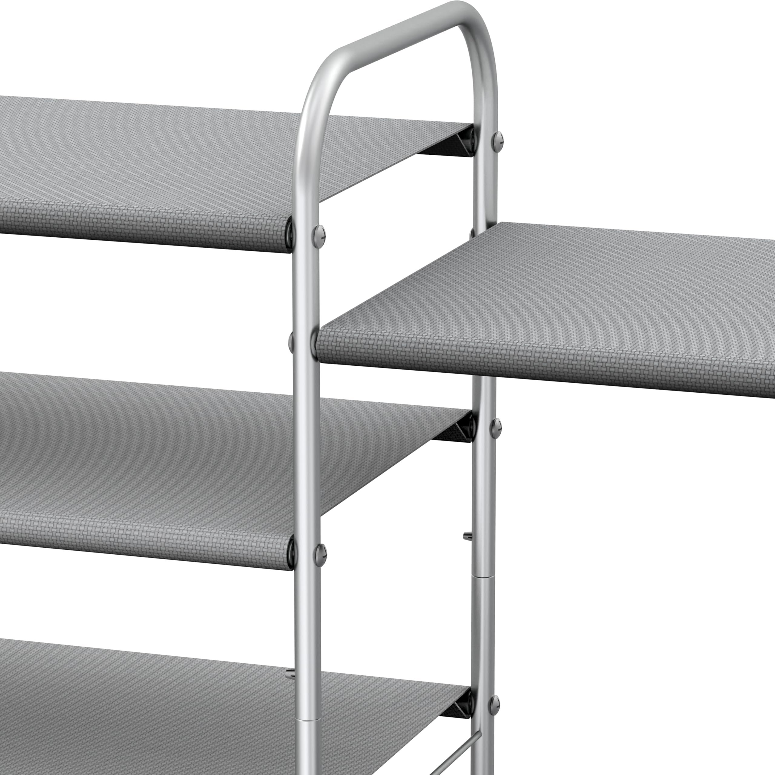 Simple Houseware 3-Tier Shoe Rack Storage Organizer, Grey – Space-Saving Shoe Shelf, Holds 9–16 Pairs, Sturdy Metal Frame, Easy Assembly – Closet, Entryway, Bedroom Shoe Storage Solution