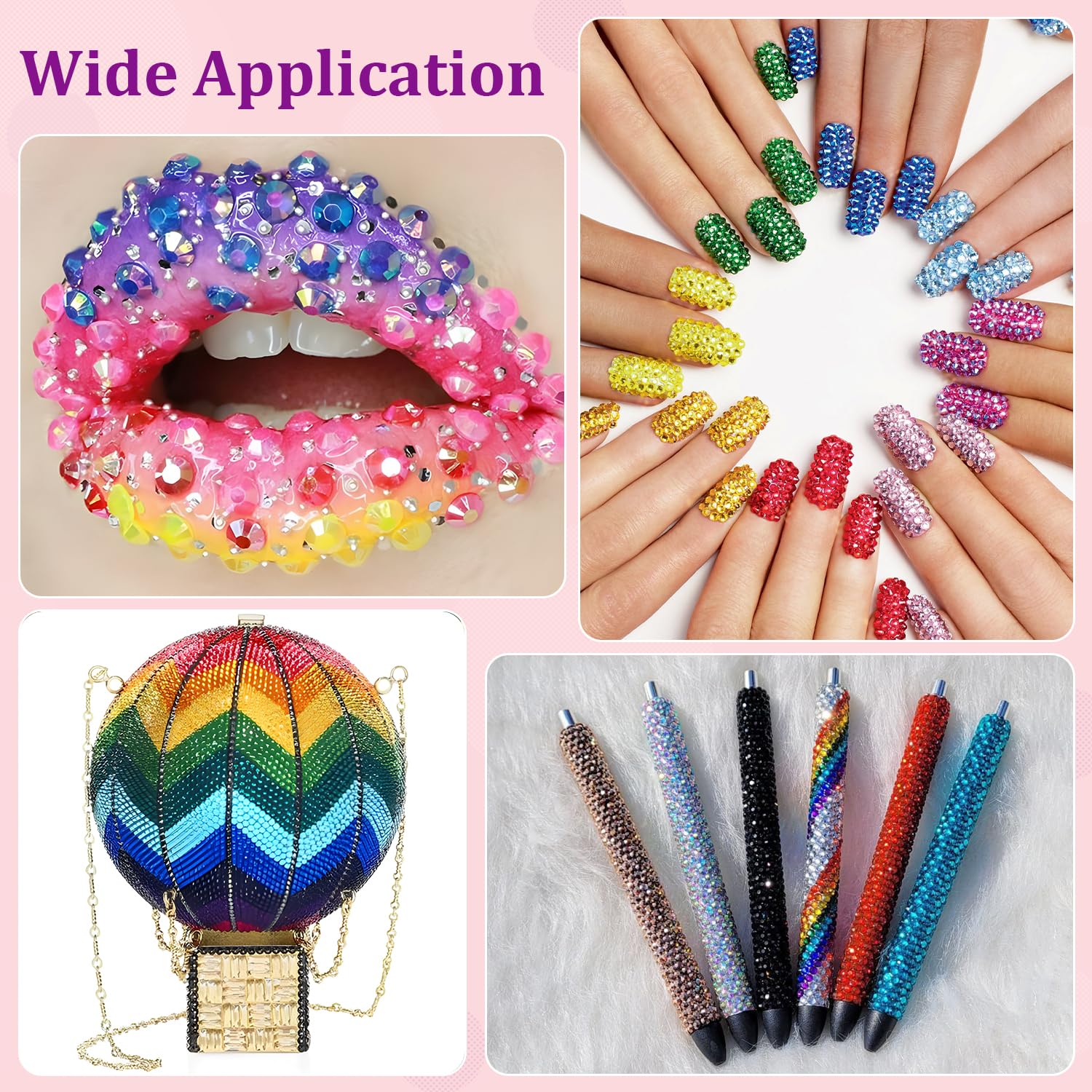 30000Pcs Resin Rhinestones with Tweezers for Crafting, Mixed-Color 3mm Bedazzling Crystal with 3Pcs 10ml B7000 Jewelry Glue for DIY Crafts Clothing Tumblers Shoes Fabric Nail Art