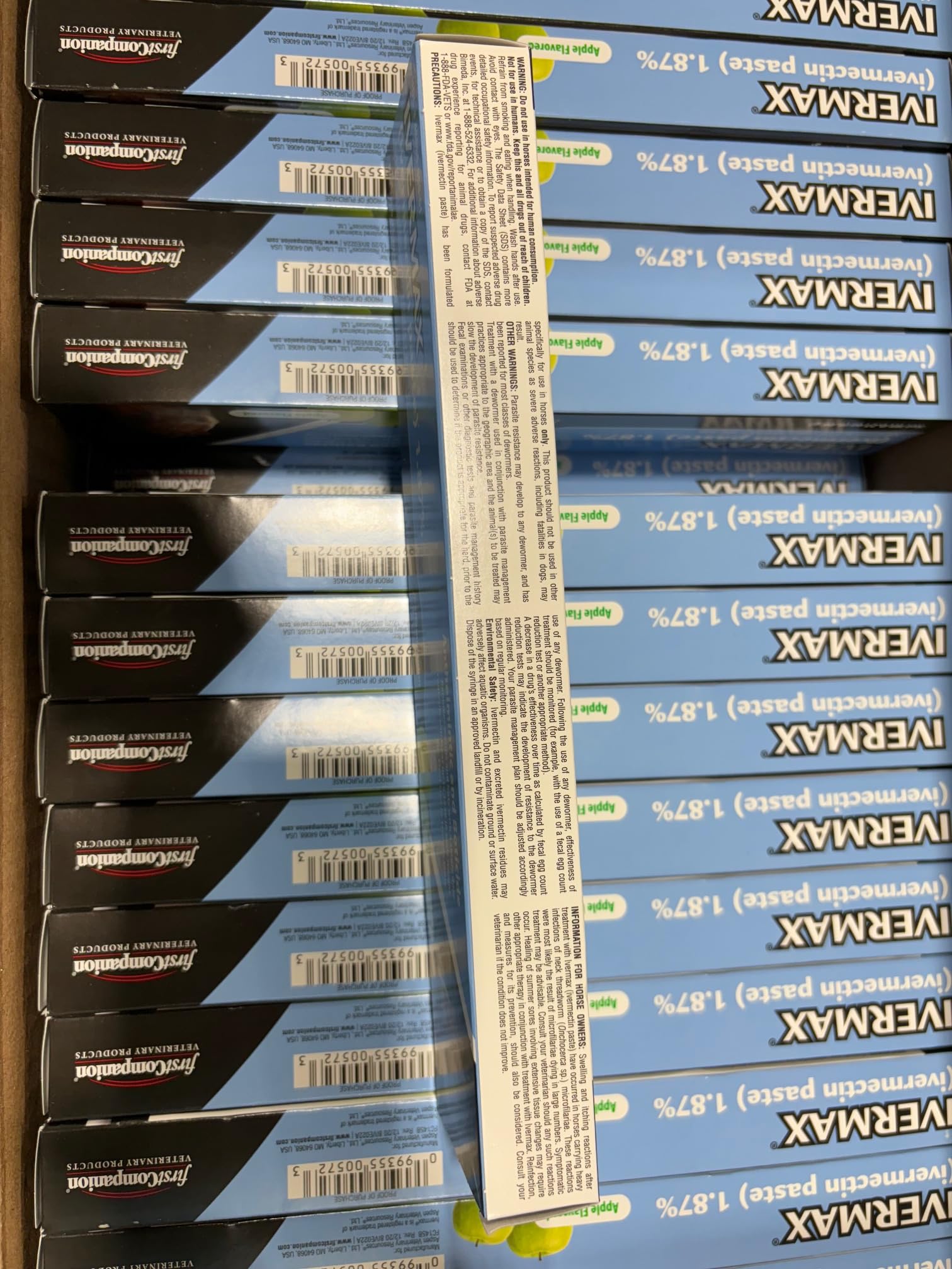 First Companion Ivermax (Ivermectin) Equine Paste 6.08 Gram 1 Pack, Blue