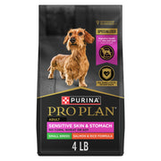 Purina Pro Plan Sensitive Skin and Stomach Dog Food Small Breed, Adult Salmon & Rice Formula - 4 lb. Bag