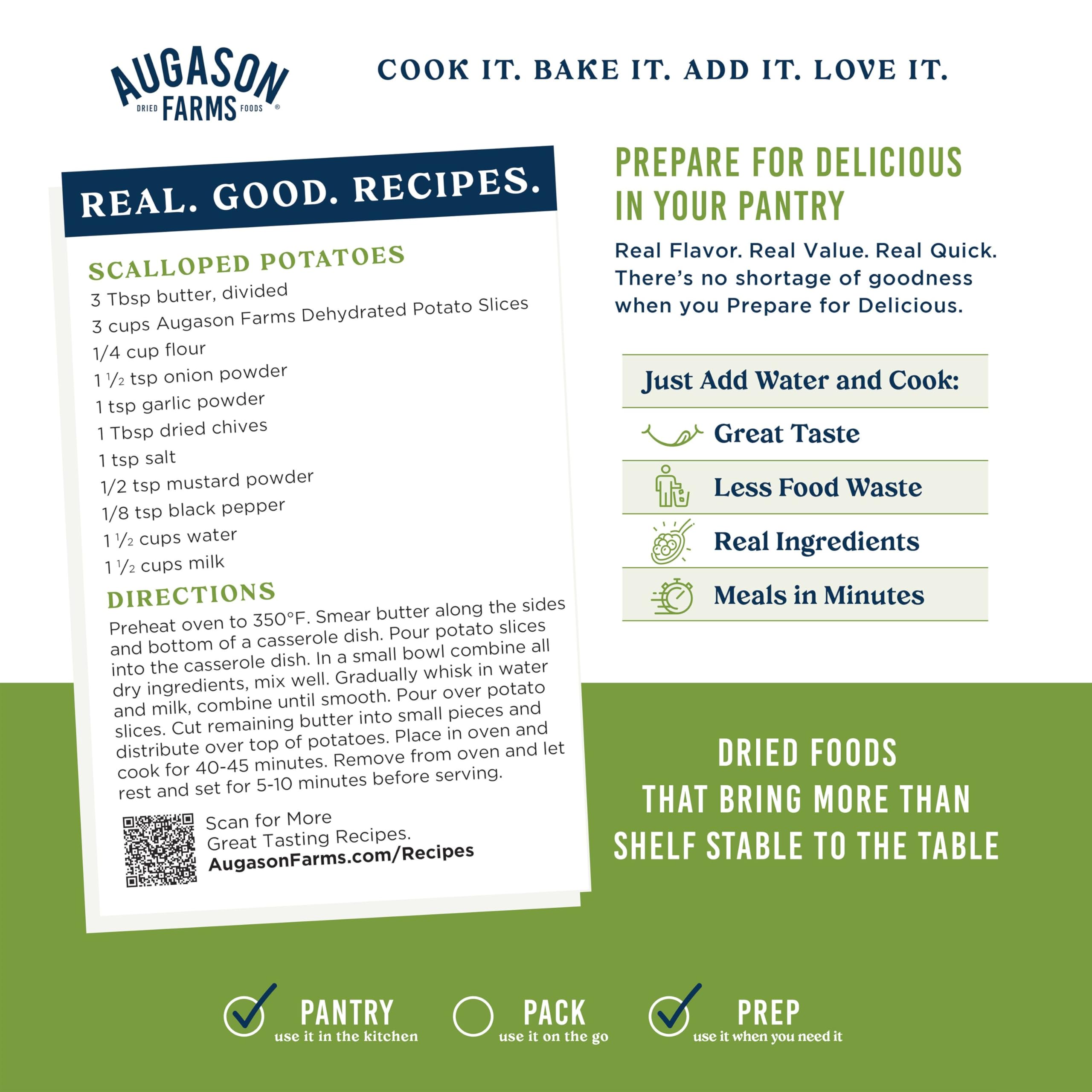 Augason Farms Dehydrated Potato Slices Can, Emergency Food Supply, Everyday Meals (Packaging May Vary)