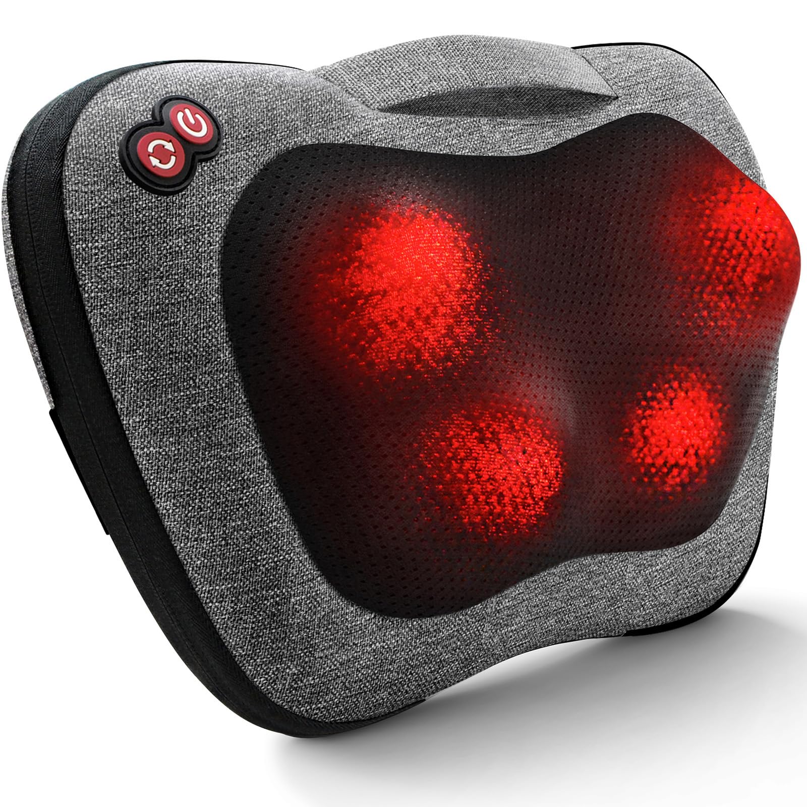 VIKTOR JURGEN Shiatsu Back Massager with Heat – Deep Tissue Massage for Neck, Shoulder, Leg, Upper & Lower Back Pain Relief, Electric Kneading 3D Massage Pillow Gifts for Men Women Dad, Mom, Christmas