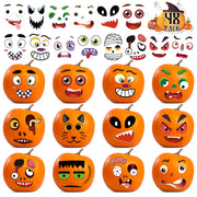 96 Pack Halloween Pumpkin Decorating Stickers - Small Pumpkin Face Stickers Halloween Stickers for Halloween Gifts and Kids Halloween Party Favors, Funny Make DIY Craft Halloween Children Kids Sticker