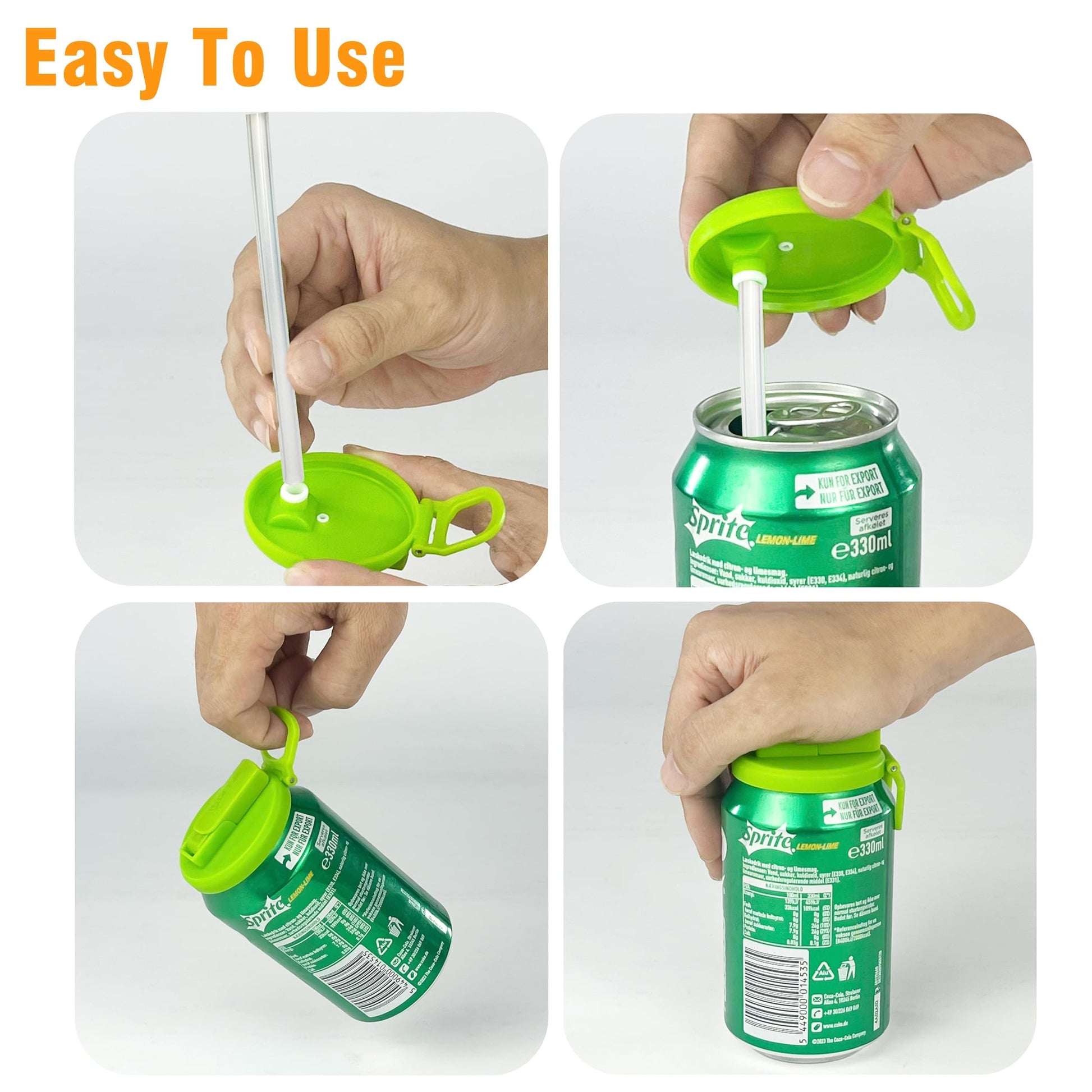 DIPESI 6 pack 6 color Soda Can Lids with Straws, Reusable Silicone Straws Soda ​Can Covers, BPA-Free,Airtight Seal, Easy to Use, Prevents Spills, Fits Standard Cans.