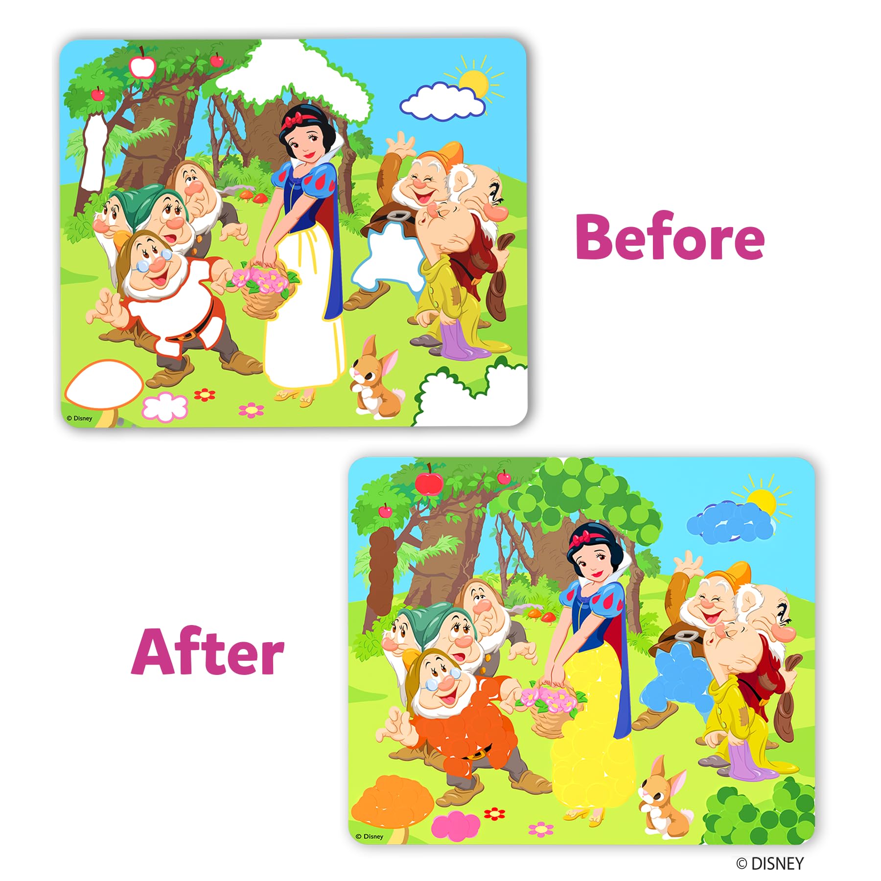 Skillmatics Dot It Sticker Art - Disney Princess, Mess-Free Fun for Kids, 500+ Stickers, Craft Kits, DIY Scrapbooking Activity, Travel Toys, Gifts for Girls & Boys Ages 3, 4, 5, 6, 7