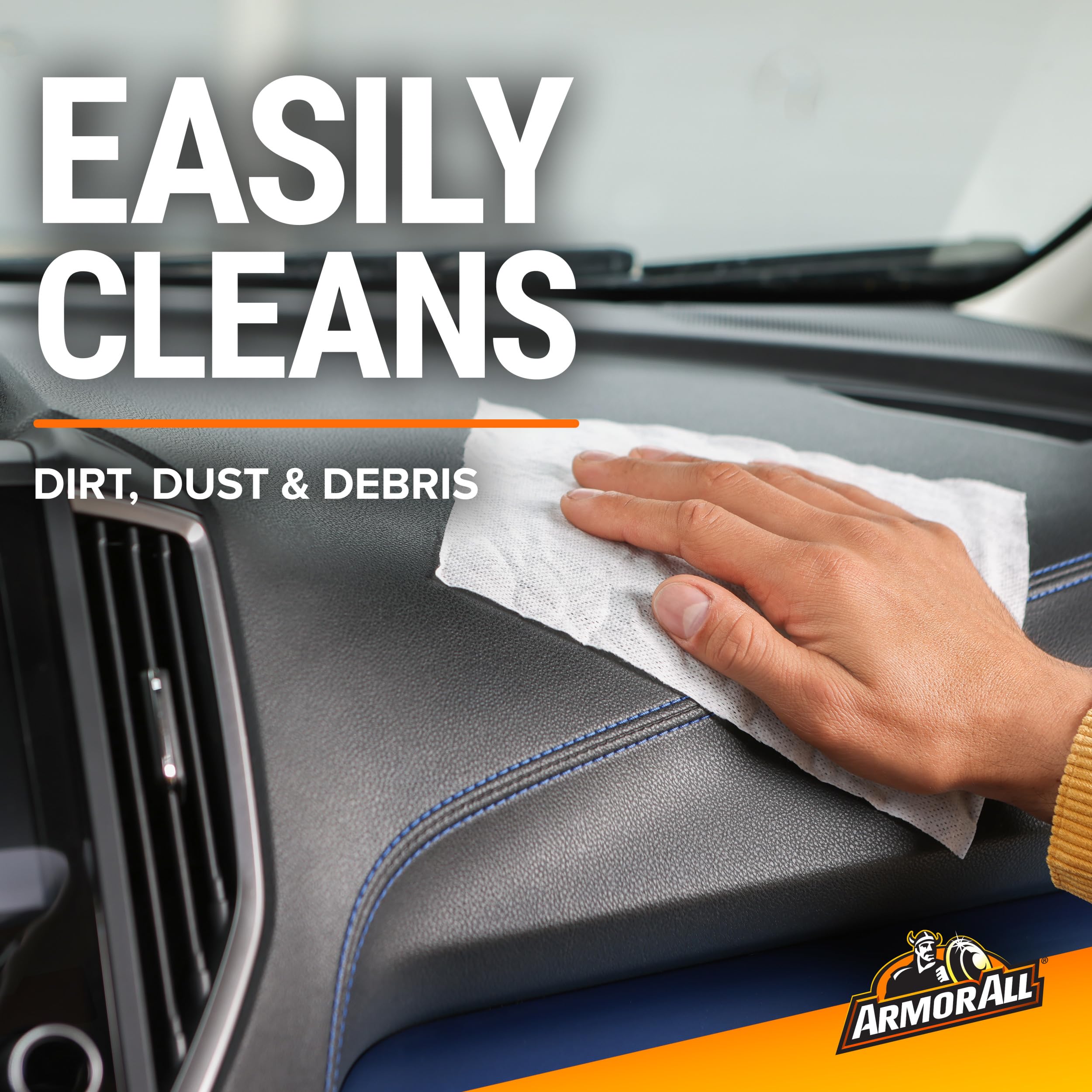 Original Protectant Wipes by Armor All, Car Interior Cleaner Wipes with UV Protection to Fight Cracking & Fading, 30 Count