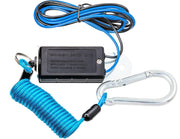 MECMO Trailer Breakaway Switch 4ft Brake Away Coiled Cable Large Carabiner, RV Camper Trailer Emergency Electric Break Switch with 4 Feet Stainless Steel Spring Towing Wire Safety Lanyard w/Pull Pin