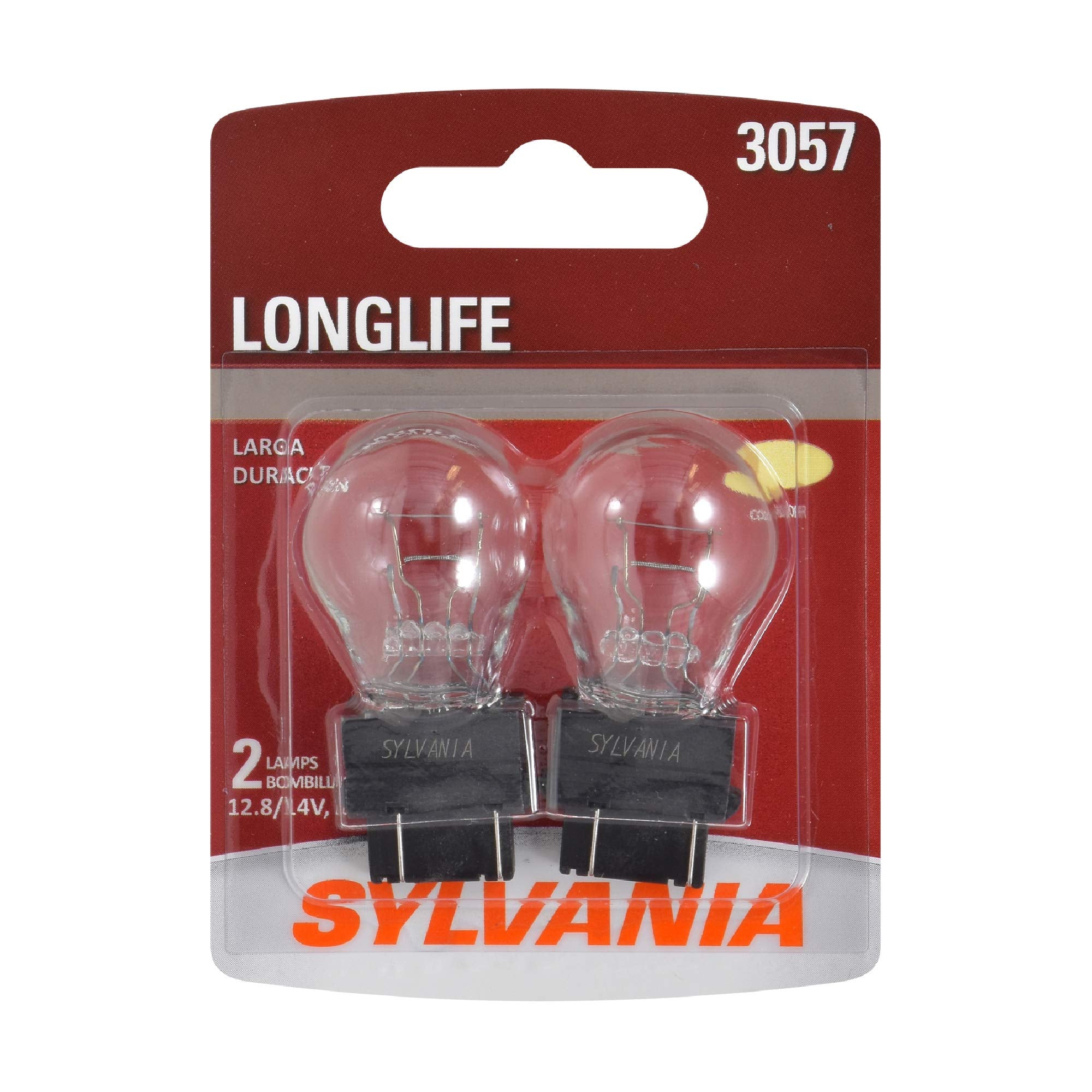 SYLVANIA - 3057 Long Life Miniatur - Glühlampe, Ideal für Tagfahrleuchten (DRL) und Rückfahrleuchten (Enthält 2 Glühlampen)