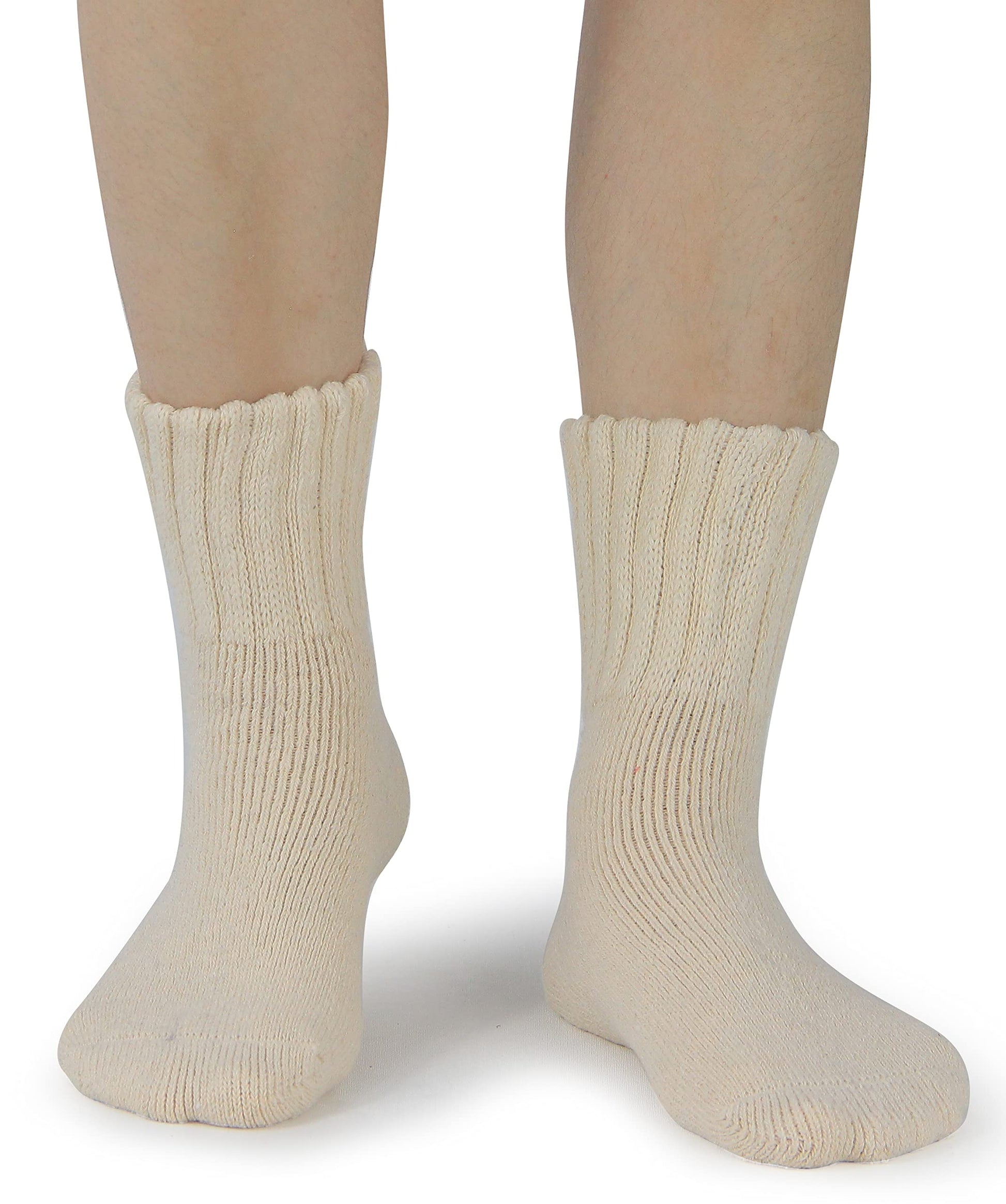 BenSorts Women Warm Solid Socks Thick Ladies Warm Cozy Crew Socks for Female Dark Light Brown Beige 3 Pairs Pack