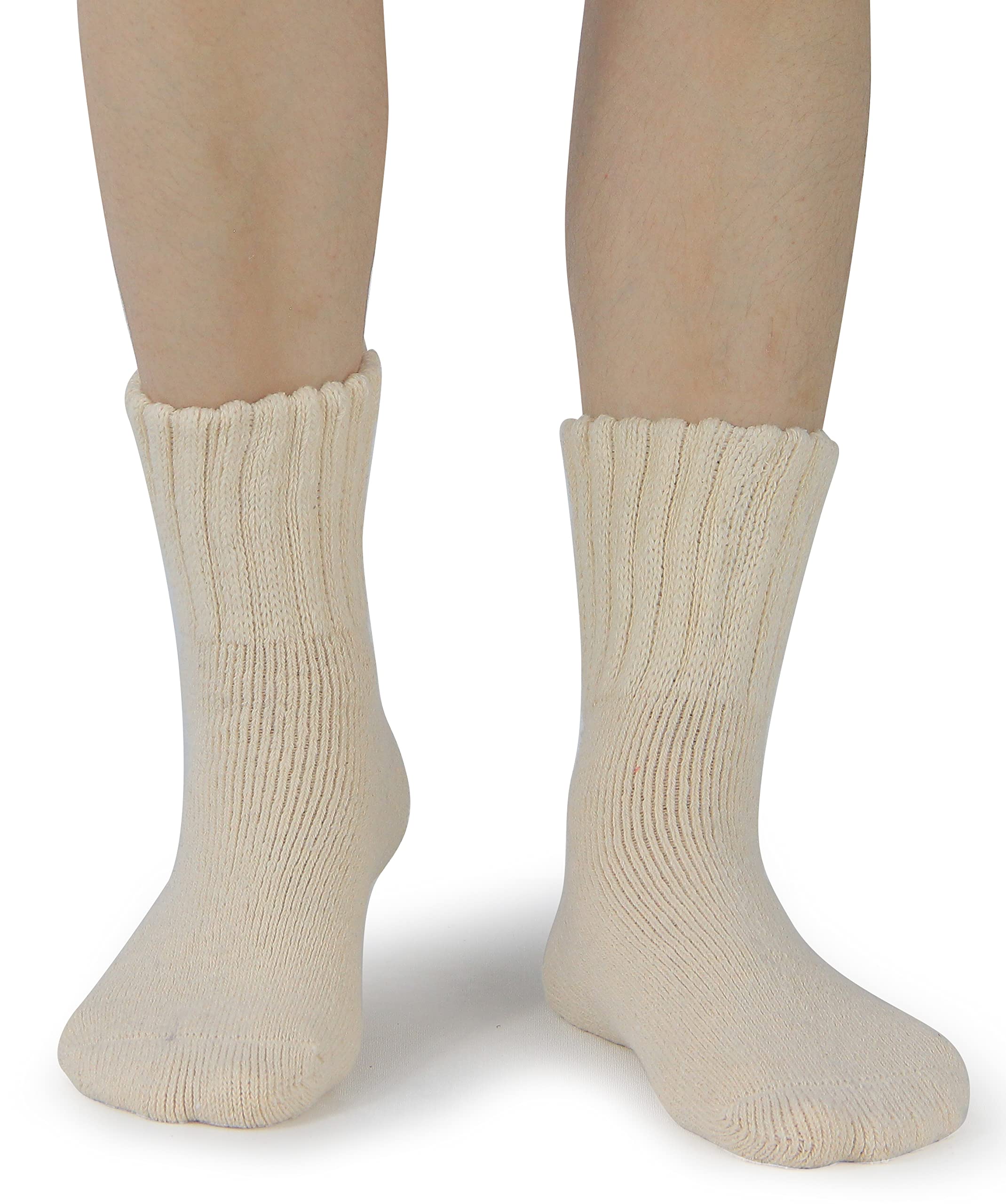 BenSorts Women Warm Solid Socks Thick Ladies Warm Cozy Crew Socks for Female Dark Light Brown Beige 3 Pairs Pack