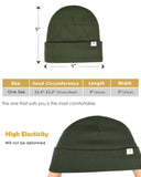 YANIBEST Womens Satin Lined Knit Beanie Hat Acrylic Winter Hats for Women Men Silk Lining Soft Slouchy Warm Cuffed Beanie Hat Pine Green