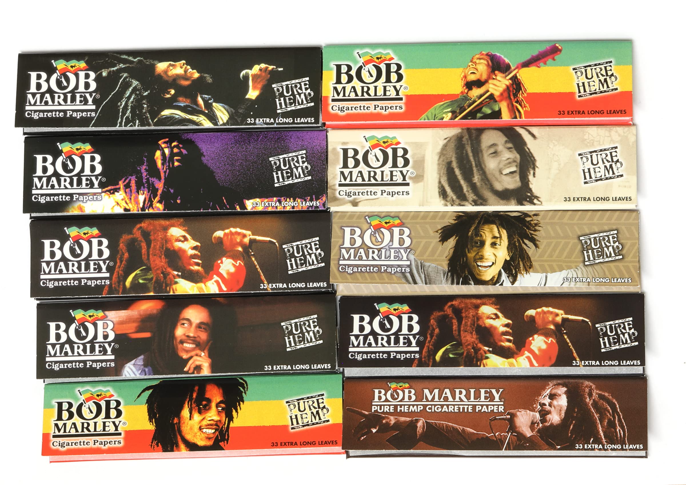 (10) Bob Marley King Rolling Paper 110mm Cigarette Smoking Paper