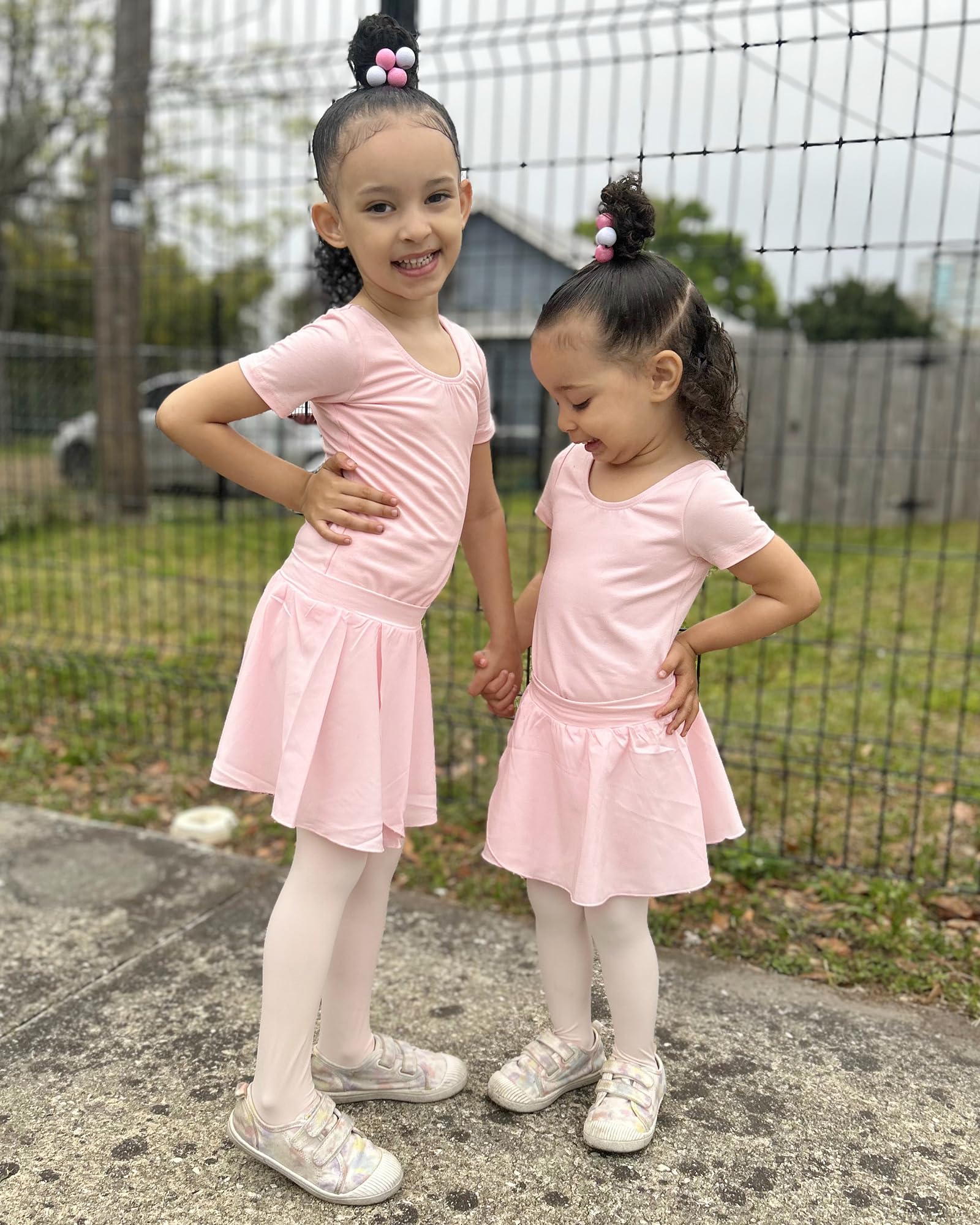 Stelle Girls Ballet Dance Chiffon Wrap Skirt (7-9 Years, Pink (Pull On))