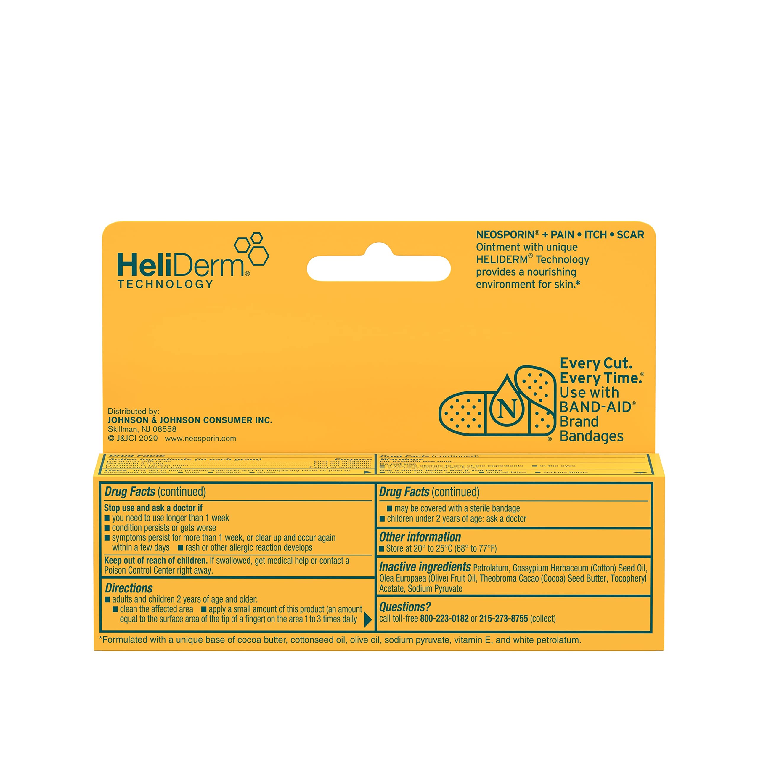 Neosporin First Aid Antibiotic Pain-Relieving, Anti-Itch, & Scar Ointment with Neomycin, Bacitracin Zinc, Pramoxine HCl & Polymyxin B, for Minor Cuts, Scrapes & Burns, 1 oz