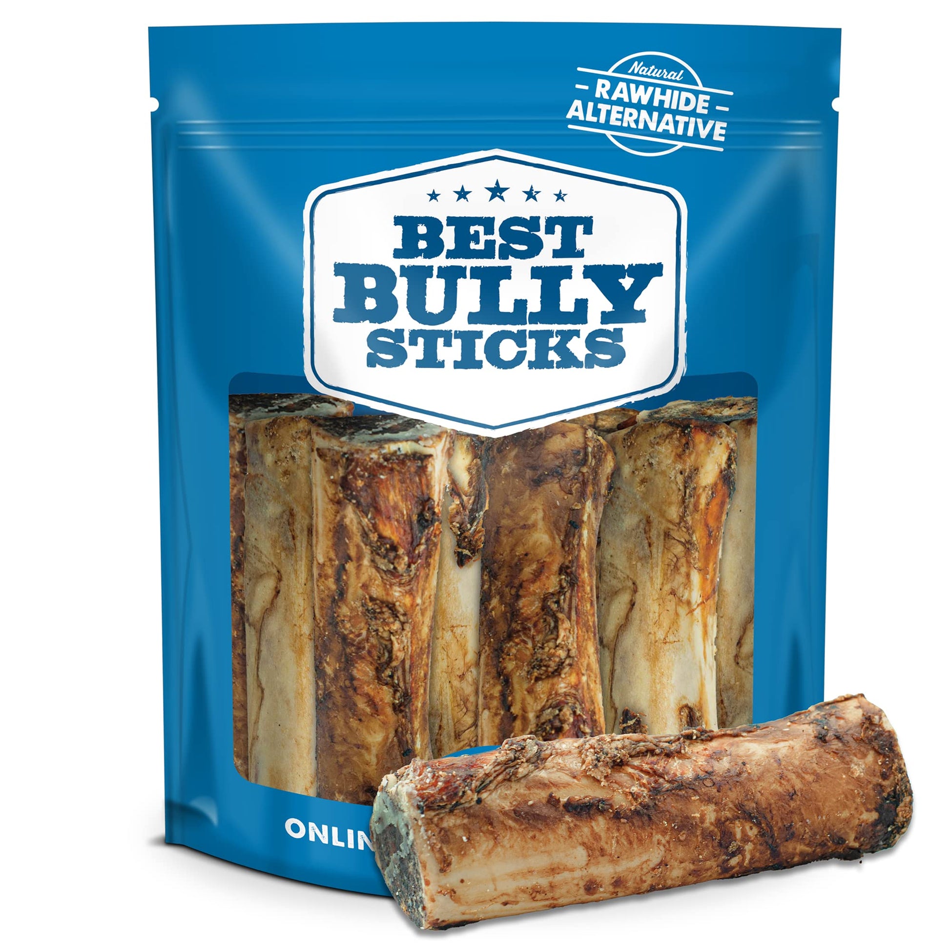 Best Bully Sticks Marrow Bones for Dogs, 3 Pack - USA Packed Healthy Dog Treats, Dog Bones for Large Dogs - Grass-Fed Beef Long Lasting Dog Chews