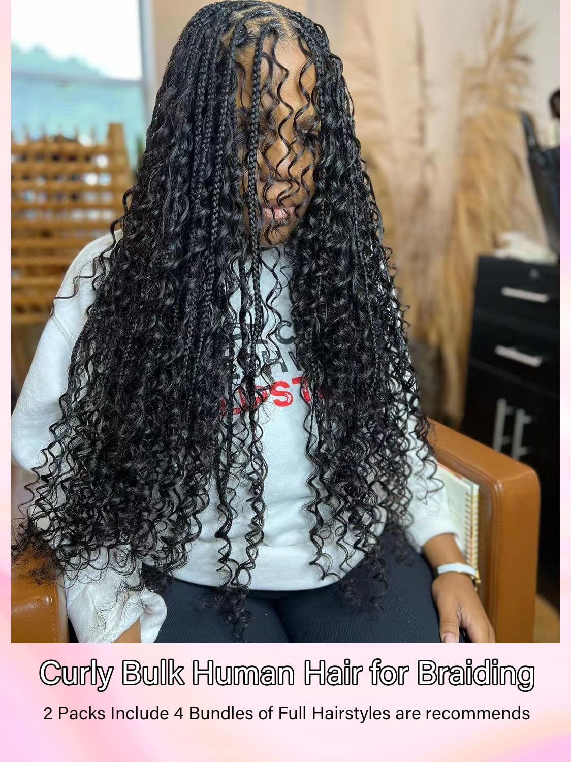100 Percent Human Braiding Hair For Boho Braids Curly Human Hair Braiding Hair Full Bulk Human Hair For Braiding Wet Wavy 100g 2 Bundles No Weft Micro Braiding Hair Human Hair Extensions YNiSew