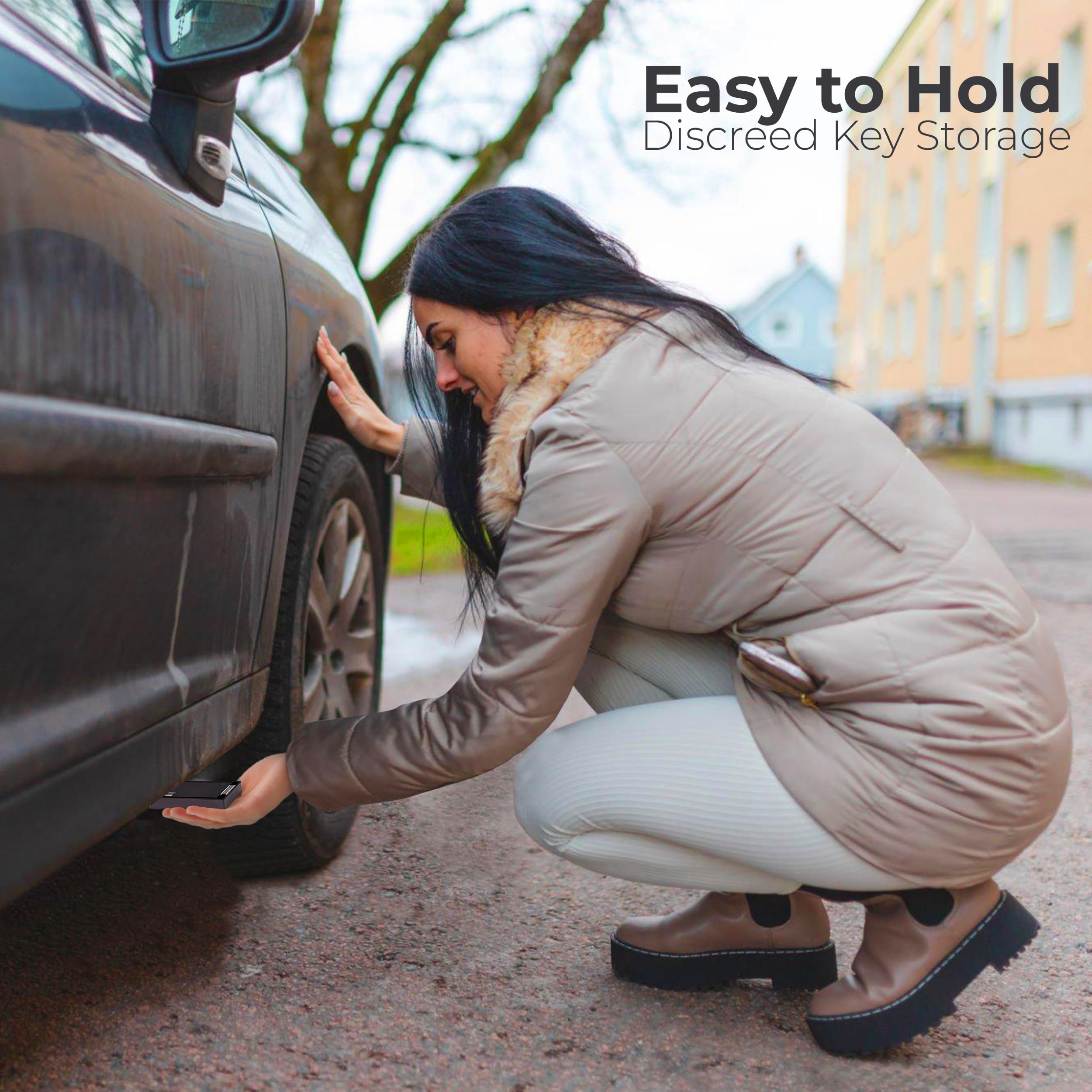 Hide A Key Magnetic Key Holder Under Car - Hide A Key for Your Car So You Never Lock Out - Plastic Magnet Key Hider to Store a Spare for Your Home, Storage, Office, or Vehicle - 3 pack - by RamPro